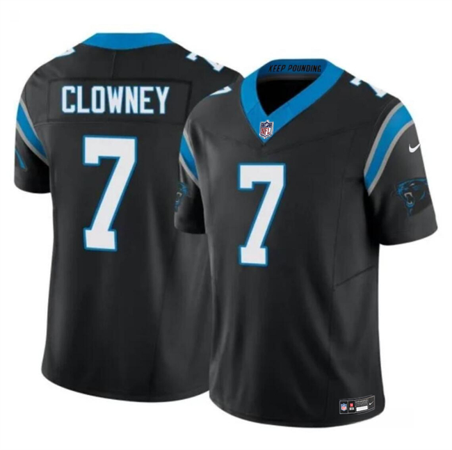 Youth Carolina Panthers #7 Jadeveon Clowney Black 2024 F.U.S.E Vapor Untouchable Limited Stitched Jersey